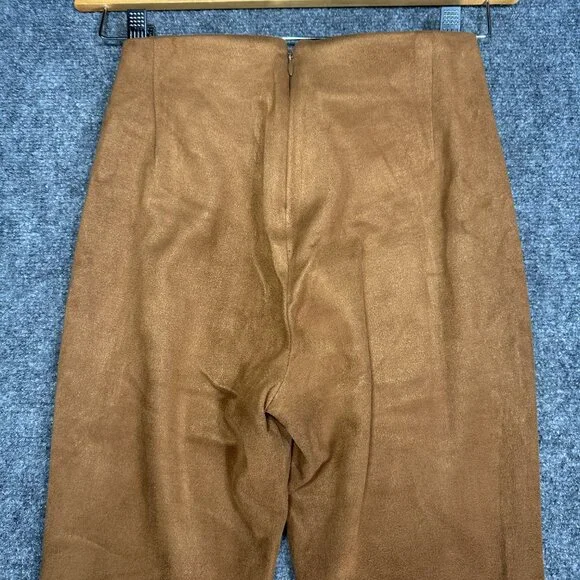 Wilfred Pants Womens 0 Brown Faux Suede Back Zip Tapered Leg - Picture 7 of 8